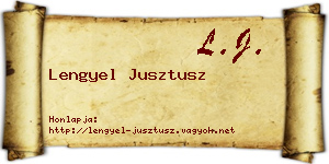 Lengyel Jusztusz névjegykártya